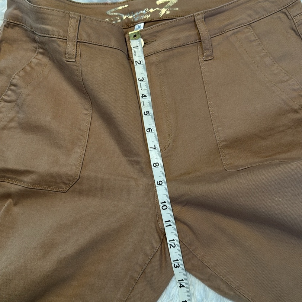NWOT, Seven7 Utility Brown Skinny Jeans, size 16 - Picture 7 of 9